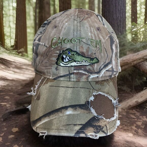 Swamp People “Choot Em” Gator Hat Cap Camo/Brown Adjustable - Picture 1 of 7